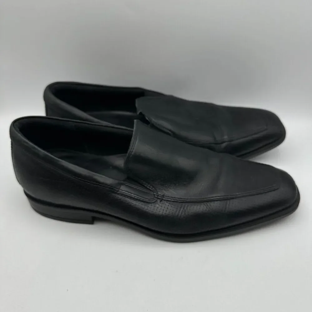 Ecco Men's‎ Black Leather Slip-On Dress Loafers Business Shoes Size 43 US 9-9.5